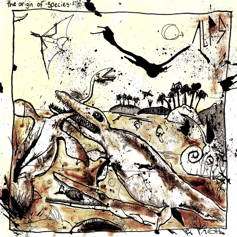 ALPS - The Origin Of Species. EP cover artwork by Grant Hunter